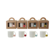 Stoneware Mug W/ Multi Color Ball Handle