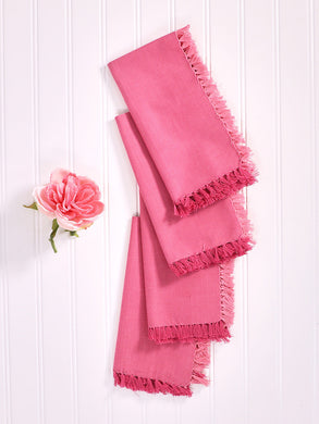 Chambray Napkin-Pink Lt/Dk