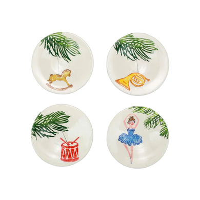 Nutcrackers Assorted Canape Plates-Set of 4