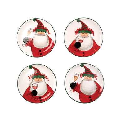 Old St. Nick Cocktail Plates Set Of 4