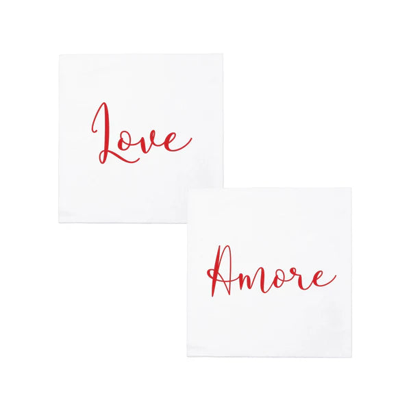 Papersoft Love/Amore Cocktail Napkins