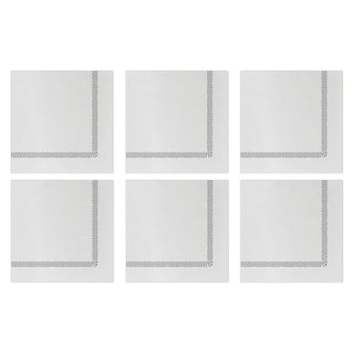 Papersoft Napkins Fringe Gray Cocktail Napkins (Pack of 20)