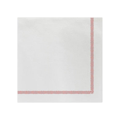 Papersoft Fringe Dinner Napkin - Red (Set of 20)