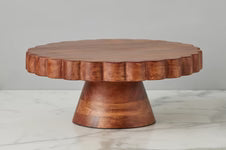 Scalloped Pedestal Cake Stand