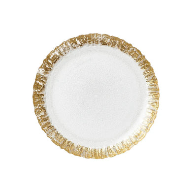 Rufolo Glass Gold Salad Plate