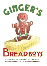 Ginger's Breadboys Tea Towel