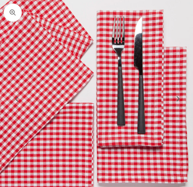 Red and White Check Napkin