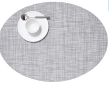 Oval Placemat-Mini Basketweave-Mist