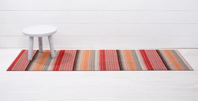 Pop Stripe Shag Runner-Paprika