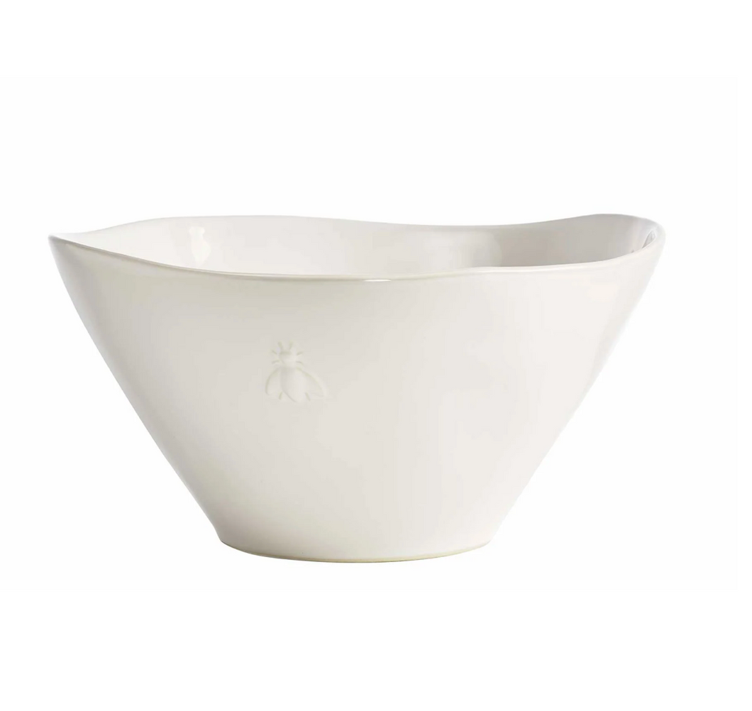 Bee Ceramic Serving Bowl - Ecru