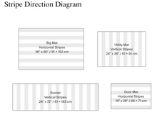 Utility Mat Marbled Stripe-Ocean