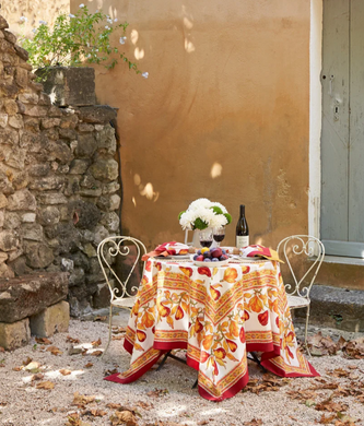 Orchard Pear  Tablecloth-Burgundy