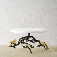 Lovebirds cake stand with dome