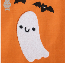 Spooky Friends Embellished Dishtowel