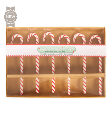 Candy Cane Swizzle Stick Set of 6