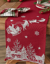 Santa’s Sleigh Embroidered Table Runner - 14 x 70
