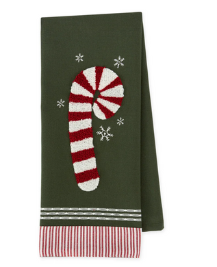Candy Cane Embellished DishtowelDII