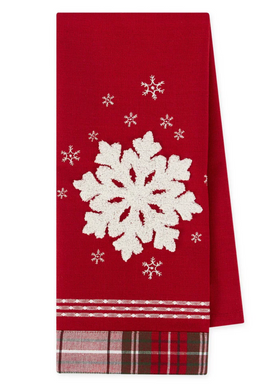 Snowflake Embellished Dishtowel