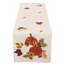 Pumpkin Harvest Embellished Table Runner - 14 x 70