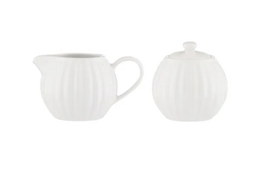 Luxe White Creamer & Sugar Dish