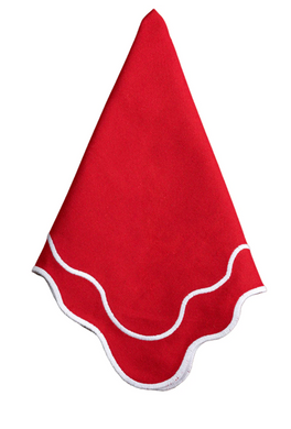 Red Scallop Napkin