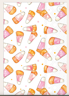 Pink Candy Corn Guest Towel