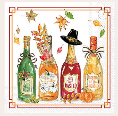 Fall Bottles Cocktail Napkin
