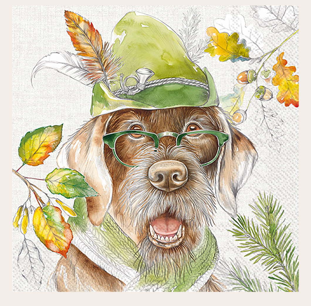Hunting Dog Cocktail Napkin