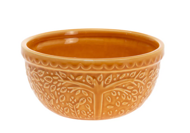 Saffron Bowl Leaf Embossed Bowl