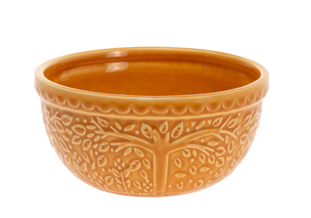 Saffron Bowl Leaf Embossed Bowl