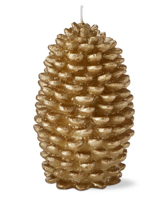 Gold Pinecone Candle
