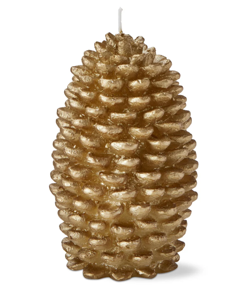 Gold Pinecone Candle