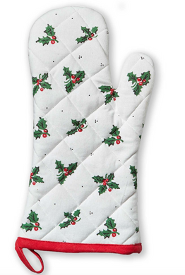 Vintage Holly Oven Mitt