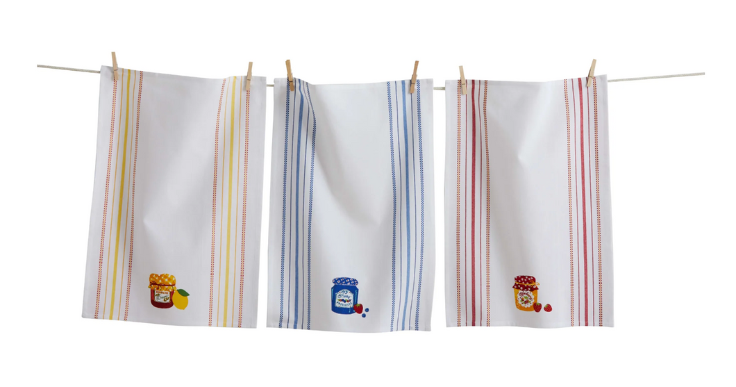 Fresh Pick Jam Jar Dishtowel Set of 3