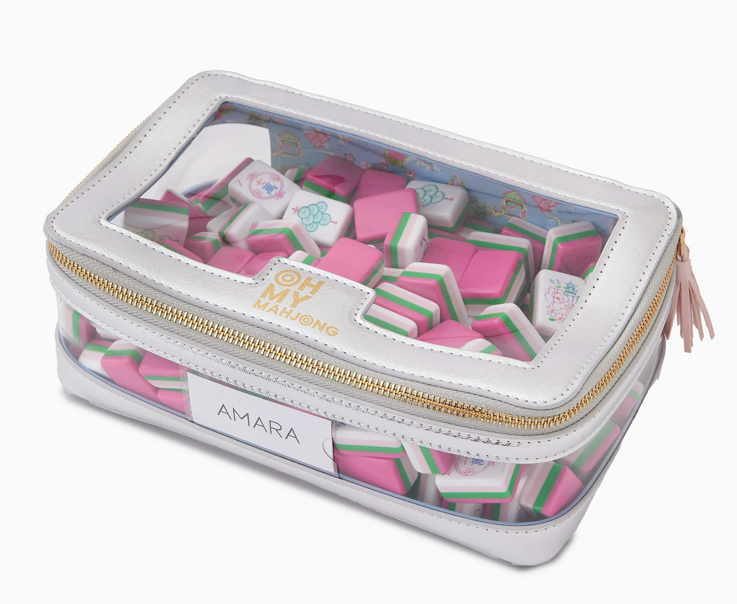 Silver Mahjong Tiles Storage Bag