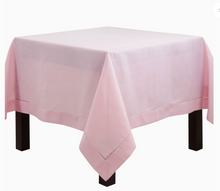 Pink Tablecloth with Hemstitched Border