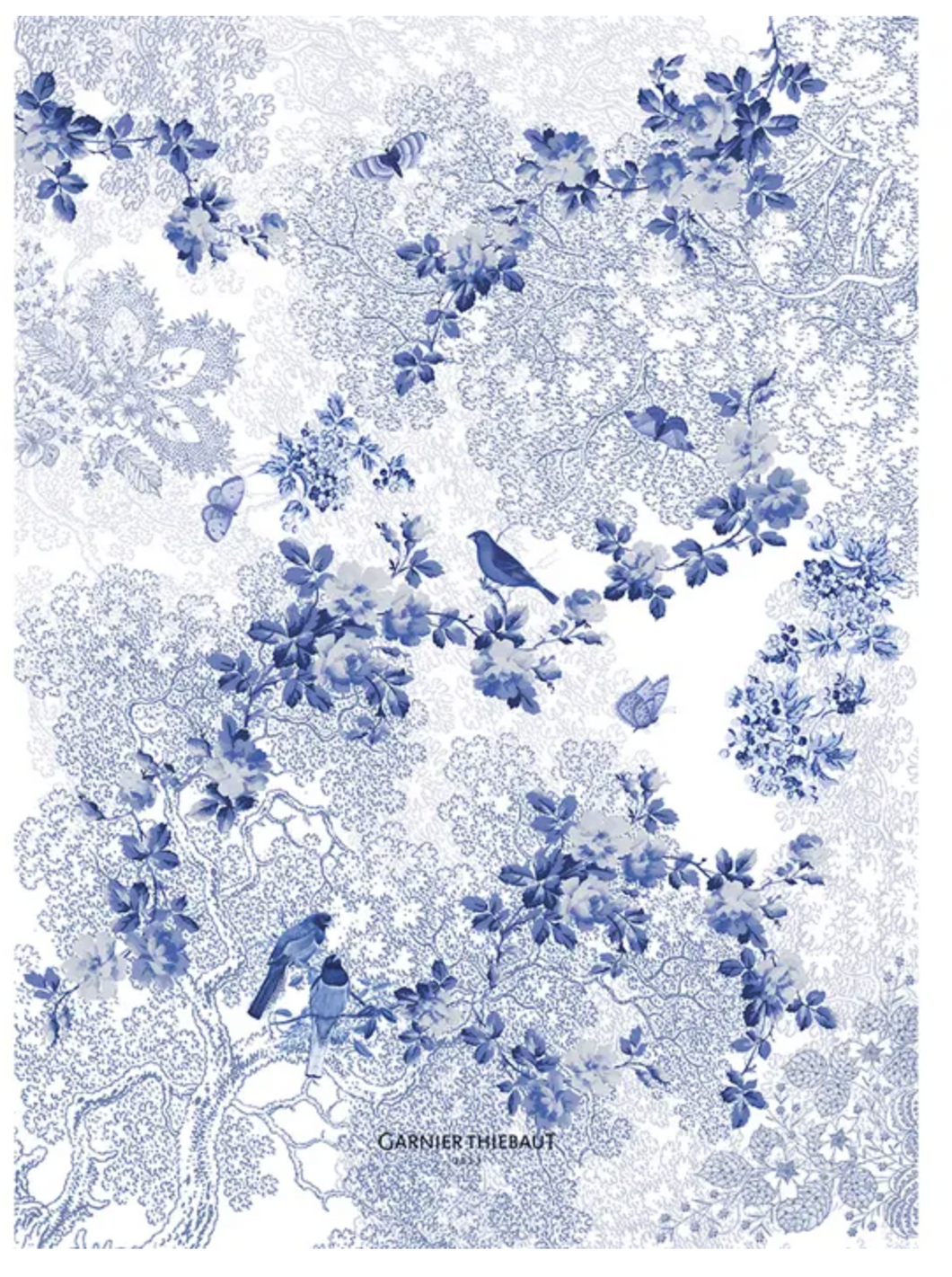 Voliere Blue Kitchen Towel