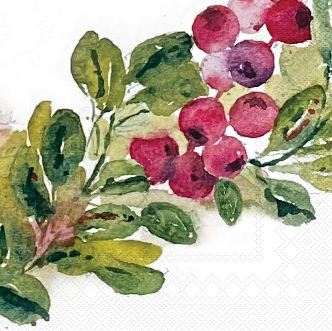 Cranberry Wreath Lunch Napkin