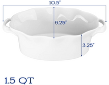 Wavy Deep Oval Baker 1.5 qt