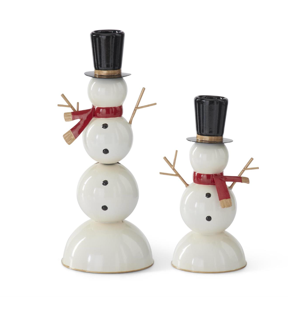 Snowman Candlesticks Set/2