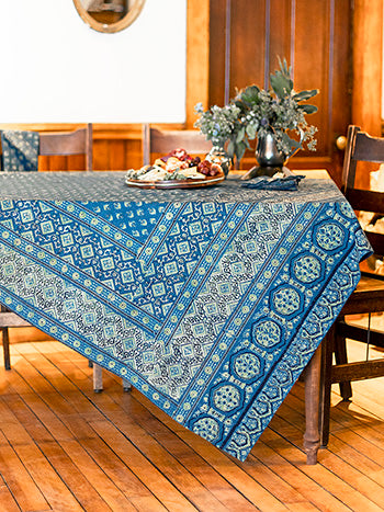 Bohemian Natural Dye Tablecloth