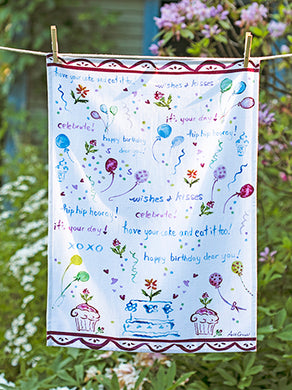 Happy Birthday Tea Towel