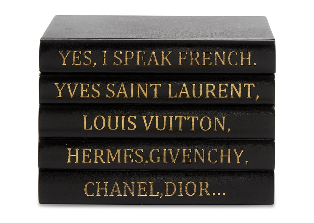 Black Leather Box French Quote