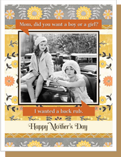 Back Rub -  Mother's Day Card
