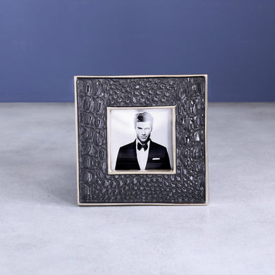 Croc Blk & Gold Frame 3x3