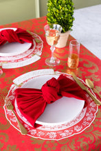 12 Inch Red Flocked Ribbon