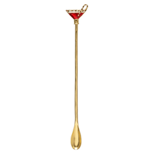 Holiday Cocktail Spoon with Enameled Beverage Icon Handle