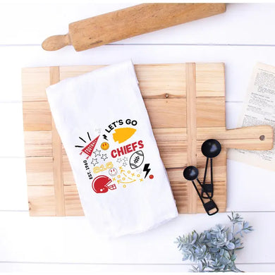 KC Chiefs Doodle Kitchen Tea Towel