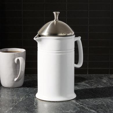 Ceramic French Press-White