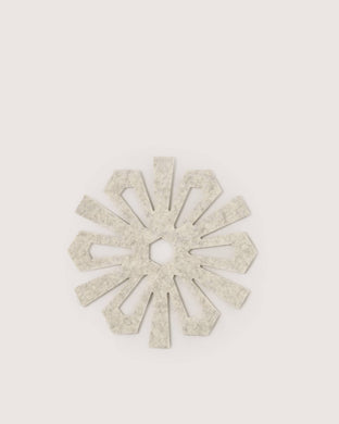 Merino Wool Snowflake Trivet - Heather White